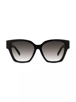 Солнцезащитные очки 4G 56MM с геометрическим рисунком Givenchy, черный
