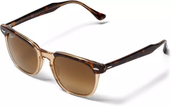 Солнцезащитные очки 52 mm 0RB2298 Hawkeye Ray-Ban, цвет Havana on Transparent Brown/Brown Gradient Polarized