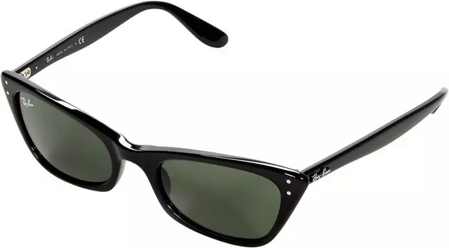 Солнцезащитные очки 52 mm 0RB2299 Lady Burbank Ray-Ban, цвет Black/Green