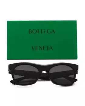 Солнцезащитные очки 54 мм Bottega Veneta, черный/серый