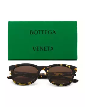 Солнцезащитные очки 54 мм Bottega Veneta, цвет Havana Brown