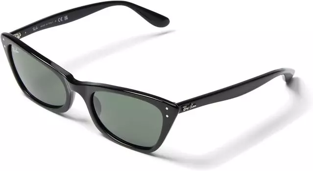 Солнцезащитные очки 55 mm 0RB2299 Lady Burbank Ray-Ban, цвет Black/Green