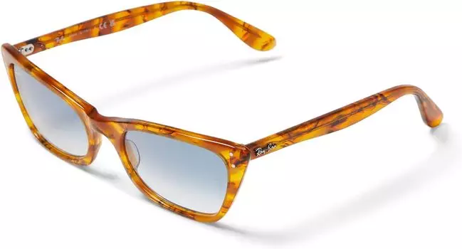 Солнцезащитные очки 55 mm 0RB2299 Lady Burbank Ray-Ban, цвет Amber Tortoise/Clear Gradient Blue