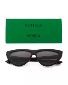 Солнцезащитные очки 57 мм Bottega Veneta, черный/серый