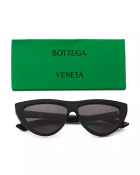 Солнцезащитные очки 57 мм Bottega Veneta, черный/серый