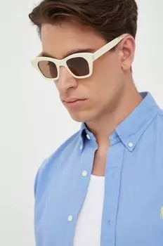 Солнцезащитные очки 592 Saint Laurent, бежевый