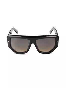 Солнцезащитные очки 60MM с геометрическим рисунком Bally, цвет Black Grey