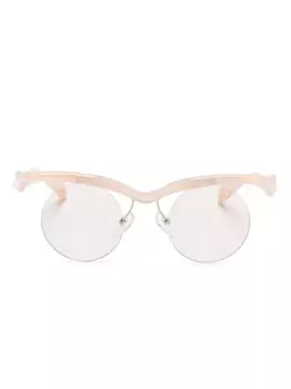 Солнцезащитные очки A24S в круглой оправе Prada Eyewear, розовый