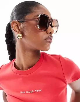 Солнцезащитные очки AJ Morgan большого размера в коричневых тонах