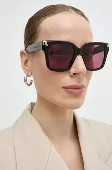 Солнцезащитные очки Alexander McQueen, черный