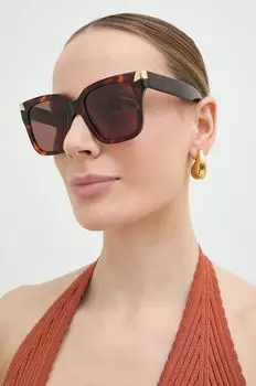 Солнцезащитные очки Alexander McQueen, коричневый
