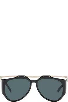Солнцезащитные очки Amelia SL M137 в золотом и черном цвете Saint Laurent