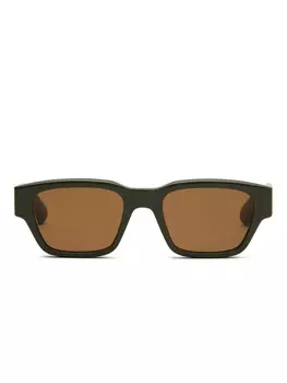 Солнцезащитные очки AMI Paris UGL509 в прямоугольной оправе, зеленый