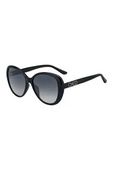 Солнцезащитные очки Amira Butterfly с градиентом Jimmy Choo, черный