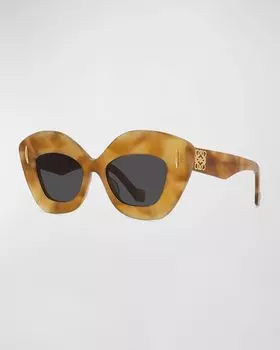 Солнцезащитные очки Anagram из ацетата в форме бабочки Loewe, цвет Blndhav/Smkg