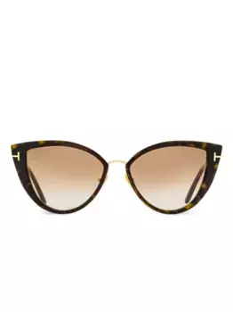 Солнцезащитные очки Anjelica 02 «кошачий глаз» TOM FORD Eyewear, коричневый