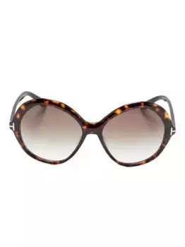 Солнцезащитные очки Annabelle в круглой оправе TOM FORD Eyewear, коричневый