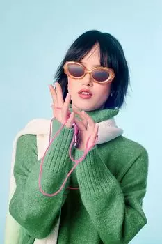 Солнцезащитные очки Anthropologie с фестонами, оранжевый