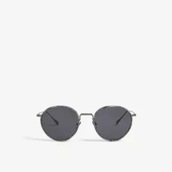 Солнцезащитные очки ar6103j 51 в круглой оправе из металла и ацетата Giorgio Armani, серый