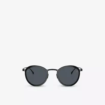 Солнцезащитные очки ar6148t в титановой оправе «фантос» Giorgio Armani, черный