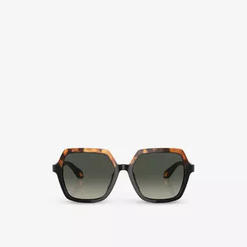 Солнцезащитные очки AR8193U в квадратной оправе из ацетата ацетата Giorgio Armani, черный