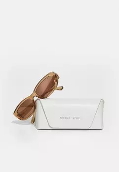 Солнцезащитные очки Asheville Michael Kors, коричневые прозрачные/коричневые со сплошным зеркалом сзади