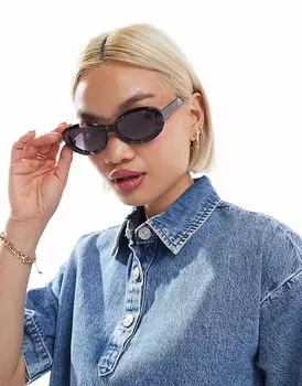 Солнцезащитные очки ASOS DESIGN из ацетата овальной формы с поляризованными линзами
