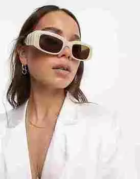 Солнцезащитные очки Asos Design Mid Square, белый