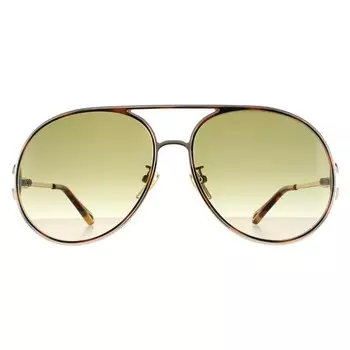 Солнцезащитные очки Aviator Gold Havana Green Gradient CH0145S Chloe, золото
