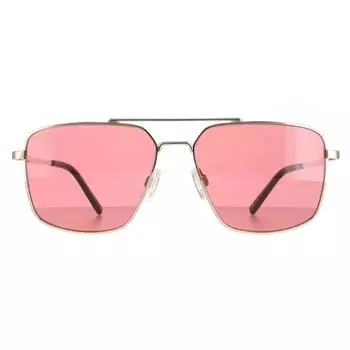 Солнцезащитные очки Aviator из блестящего светло-золотистого цвета Saturn Sedona Aitkin Serengeti, золото