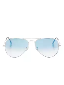Солнцезащитные очки Aviator Large Metal Ray-Ban, серебяный