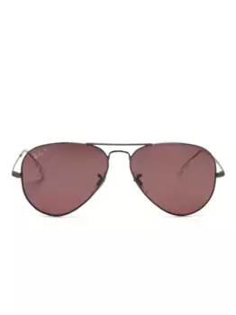 Солнцезащитные очки Aviator Metal II Ray-Ban, серебяный
