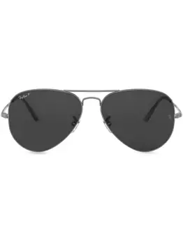 Солнцезащитные очки Aviator Metal II Ray-Ban, серый