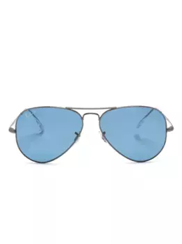 Солнцезащитные очки Aviator Metal II Ray-Ban, серебяный
