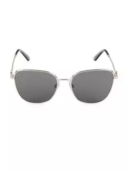 Солнцезащитные очки-авиаторы 56MM Dolce&Gabbana, серебро
