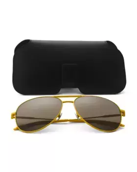 Солнцезащитные очки-авиаторы 59 мм Saint Laurent, желтый