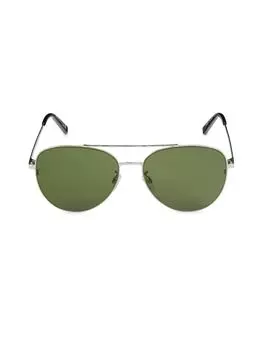 Солнцезащитные очки-авиаторы 60MM Bally, цвет Gunmetal Green