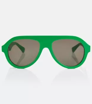 Солнцезащитные очки-авиаторы Bottega Veneta, зеленый