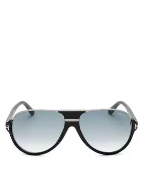 Солнцезащитные очки-авиаторы Dimitry с плоской верхней частью, 61 мм Tom Ford, цвет Black