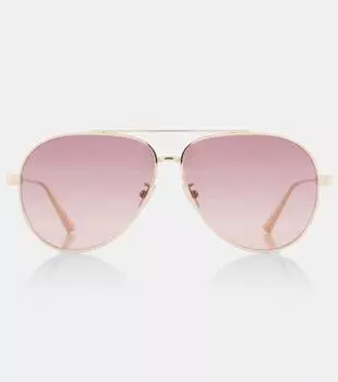 Солнцезащитные очки-авиаторы DiorCannage A1U Dior Eyewear, цвет shiny gold dh/gradient roviex
