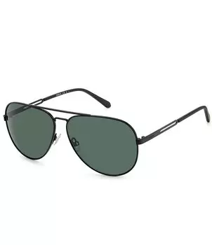 Солнцезащитные очки-авиаторы Fossil унисекс 60 мм, черный