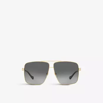Солнцезащитные очки-авиаторы gg1087s в металлической оправе Gucci, желтый