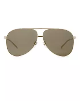 Солнцезащитные очки-авиаторы Gucci, цвет Silver & Grey