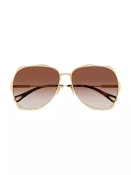Солнцезащитные очки-авиаторы Honor 60 мм Chlo, коричневый