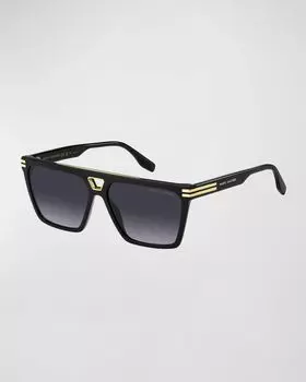 Солнцезащитные очки-авиаторы из ацетата с логотипом Marc Jacobs, цвет Black