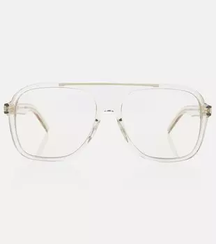 Солнцезащитные очки-авиаторы из ацетата Saint Laurent, нейтральный