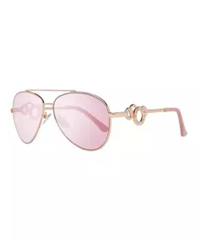 Солнцезащитные очки авиаторы из розового золота Guess, розовый