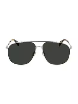 Солнцезащитные очки-авиаторы JL 60 мм Lanvin, серебряный