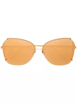 Солнцезащитные очки-авиаторы Linda Farrow, металлик