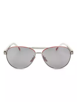 Солнцезащитные очки-авиаторы Moncler Eyewear, серебряный